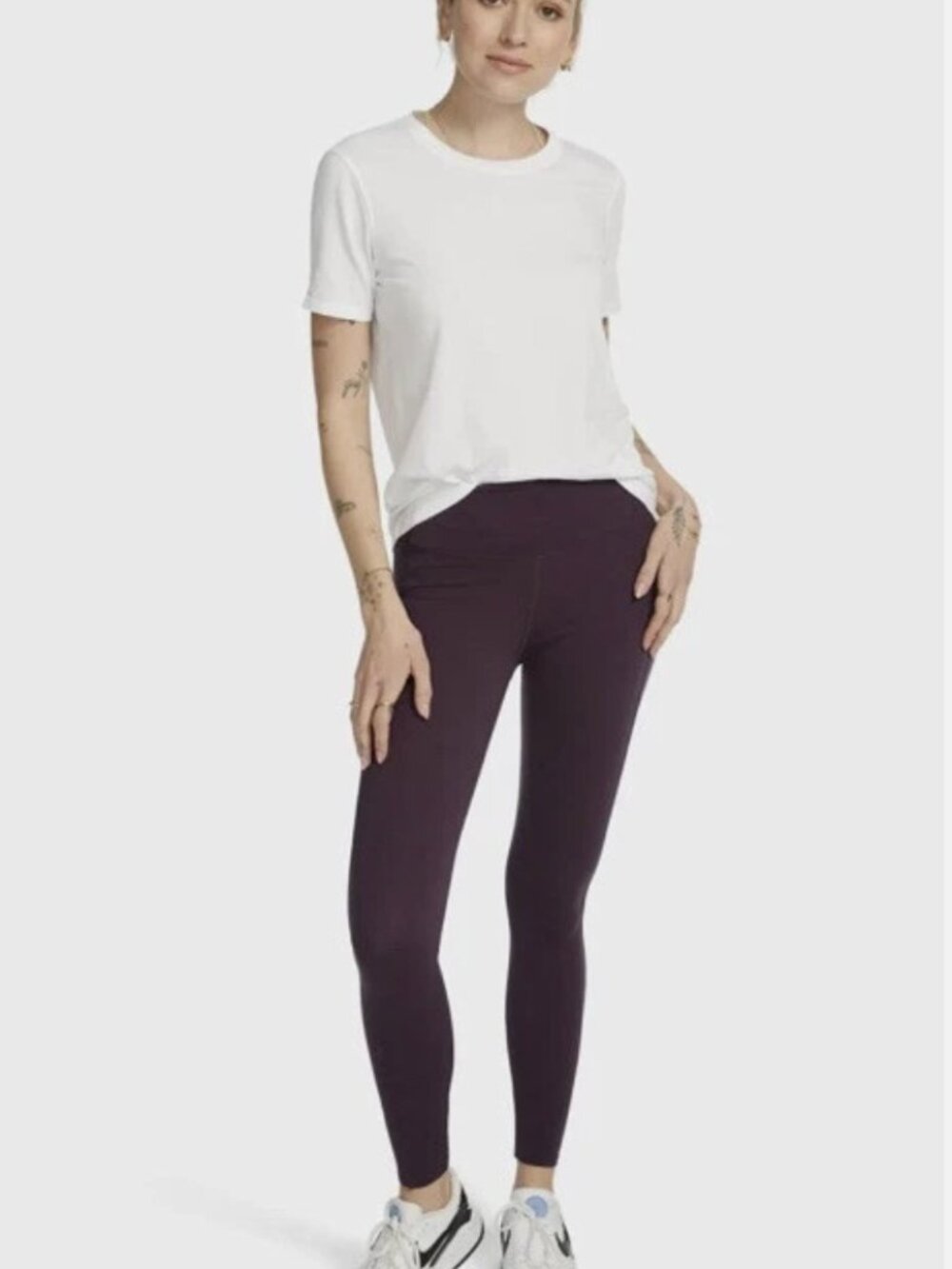 American Giant Grapeseed Power Leggings Size 6